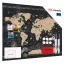 Allboards magnetická bezrámová kovová tabuľa s potlačou 120x90cm – mapa sveta