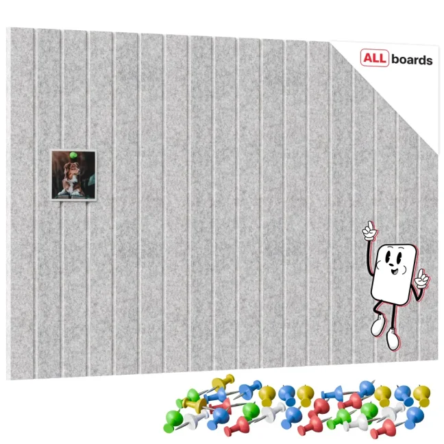 Filcové panely na zeď 90×60 cm šedé