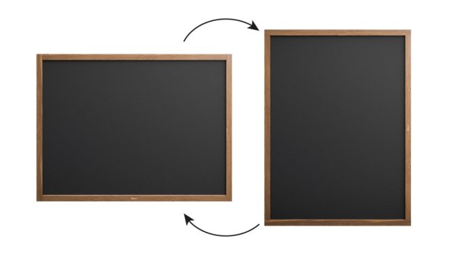 Tabule černá křídová v dřevěném rámu 120x90 cm