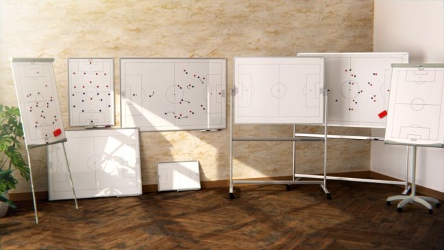 Taktická tabule flipchart FOTBAL 100x70 cm – magnetická bílá tréninková tabule