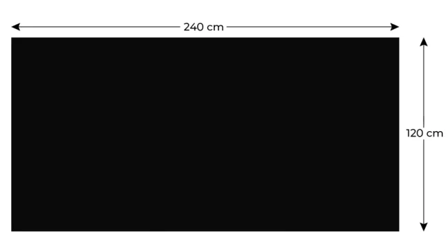 Bezrámová magnetická křídová tabule magnetický panel SLIMboard 240x120 cm