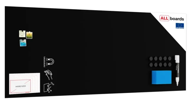 Bezrámová magnetická kriedová tabuľa magnetický panel SLIMboard 305x122 cm + PRÍSLUŠENSTVO ZADARMO