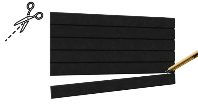 Filcové panely na zeď 90×60 cm černé