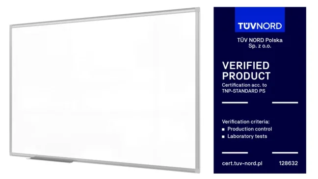 Bílá popisovací magnetická tabule 120x80 cm v hliníkovým rámu – TM IDEA® série Flex