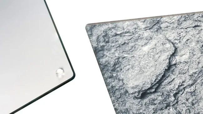 Skleněná krájecí deska GRANIT / SKÁLA / KÁMEN 30 × 40 cm – kuchyňská deska, ochranná deska, skleněný tác