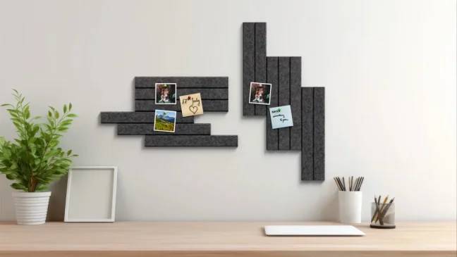 Filcové panely na stenu 120×80 cm tmavosivé