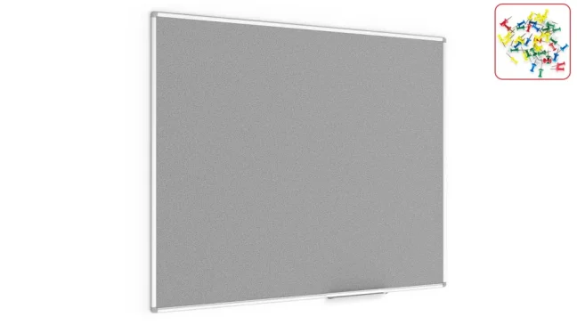 Allboards textilní nástěnka 150x120 cm (šedá)