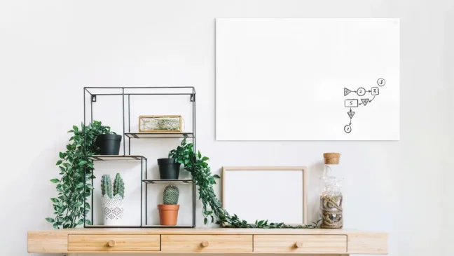 Magnetická tabuľa SLIMboard bezrámová zmazateľná za sucha 60x40 cm