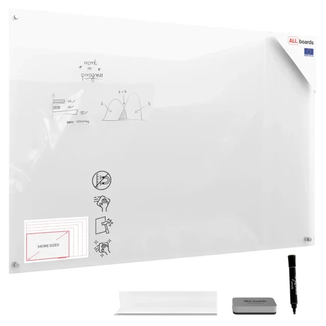 Skleněná nemagnetická tabule TRANSPARENTNÍ 150×100 cm