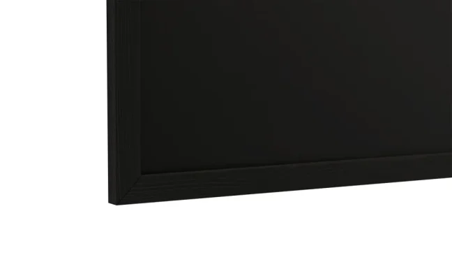 Čierna kriedová tabuľa 120×60 cm – ČIERNÝ drevený rám ECO