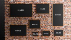 Allboards tabuľa čierna kriedová v drevenom ráme 100x80 cm