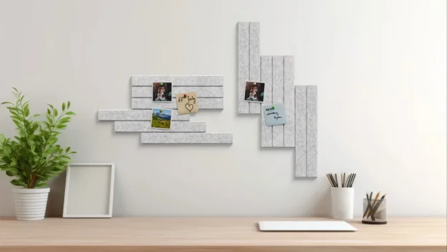 Filcové panely na stenu 80x40 cm sivé