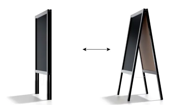 Reklamní áčko s křídovou tabulí 100x50 cm- černé