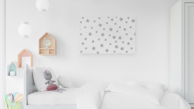 Allboards magnetická bezrámová kovová tabuľa s potlačou 90x60cm - hviezdy