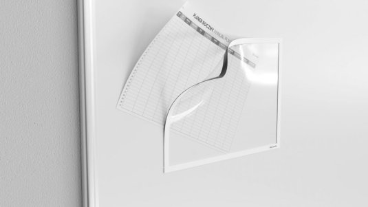 Magnetická kapsa na papier A4 - bielá- sada 5 kusů