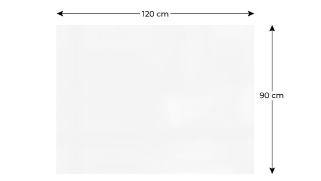 Magnetická tabuľa SLIMboard bezrámová zmazateľná za sucha 120x90 cm