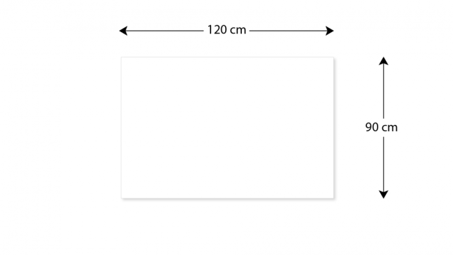 Magnetická tabuľa 120x90 ALLboards METAL - biela