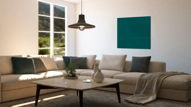 Magnetická skleněná tabule Teal Appeal 90x60 cm