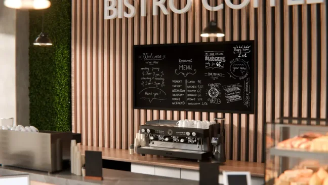 Černá křídová tabule 200×120 cm – ČERNÝ lakovaný dřevěný rám