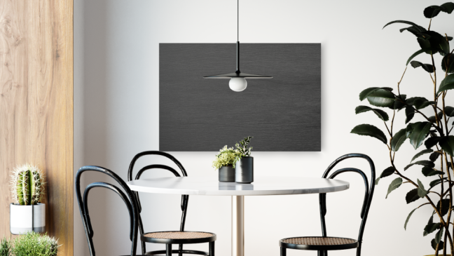 Kovový obraz tmavošedé dřevo 90x60 ALLboards METAL