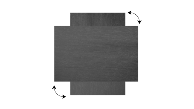 Kovový obraz tmavošedé dřevo 90x60 ALLboards METAL