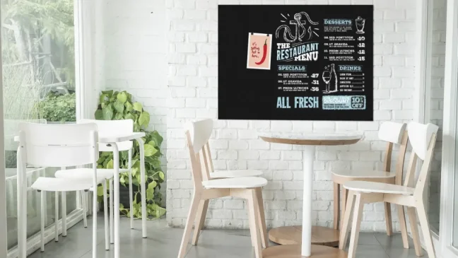 Bezrámová magnetická křídová tabule magnetický panel SLIMboard 120x90 cm