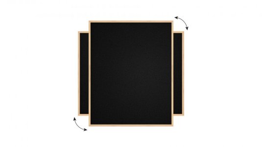 Čierna korková tabuľa (drevený rám) 90x60 cm