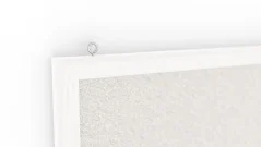 Korková tabule bílá barva korku 100x40 cm dřevěný rám lakovaný BÍLÝ
