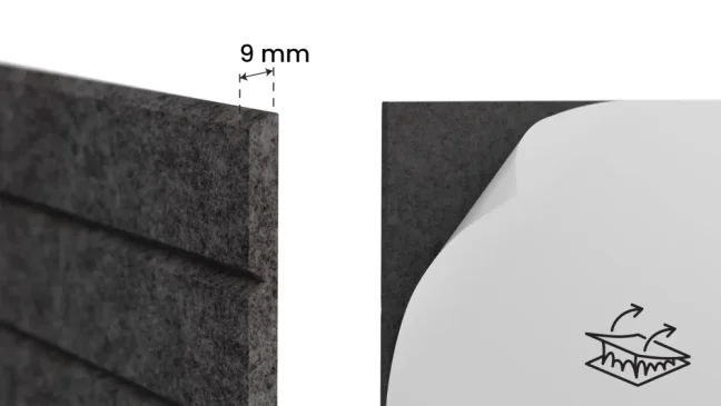 Filcové panely na stenu 120×80 cm tmavosivé