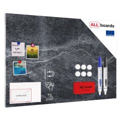 Magnetická tabuľa METALboards tmavý kameň 90x60 cm