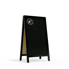 Reklamní v áčko s křídovou tabulí 78x44 cm, černý rám