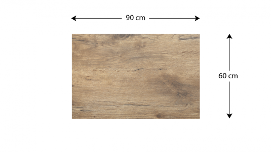 Magnetická bezrámová kovová tabule s potiskem 90x60cm - dřevěná deska