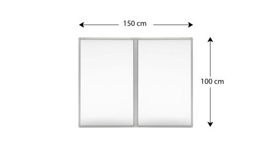 Magnetická vitrína v hliníkovém rámu - 150x100cm